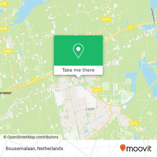 Bousemalaan, Bousemalaan, 9356 Tolbert, Nederland map