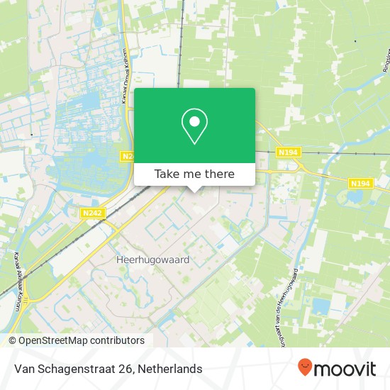 Van Schagenstraat 26, 1701 CJ Heerhugowaard map