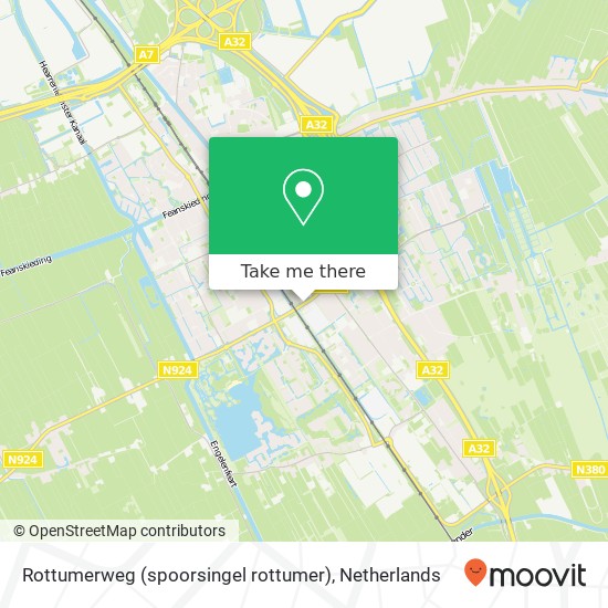 Rottumerweg (spoorsingel rottumer), 8445 Heerenveen map