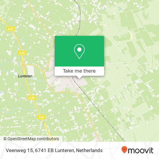 Veenweg 15, 6741 EB Lunteren Karte