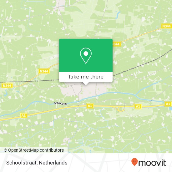 Schoolstraat, Schoolstraat, 7437 Bathmen, Nederland map