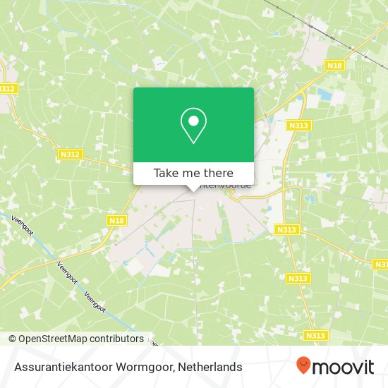 Assurantiekantoor Wormgoor, Rapenburgsestraat 28A map