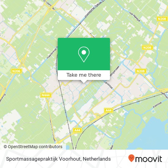 Sportmassagepraktijk Voorhout, Peperstraat 15 Karte