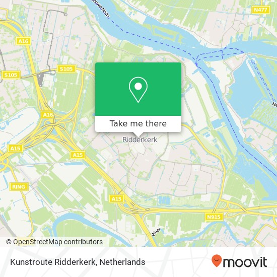 Kunstroute Ridderkerk map