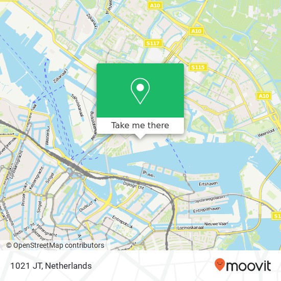 1021 JT, 1021 JT Amsterdam, Nederland map