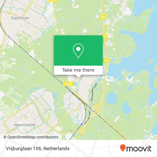 Vrijburglaan 106, Vrijburglaan 106, 1911 SG Uitgeest, Nederland Karte
