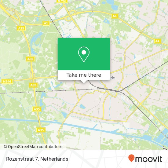 Rozenstraat 7, 7555 CG Hengelo map