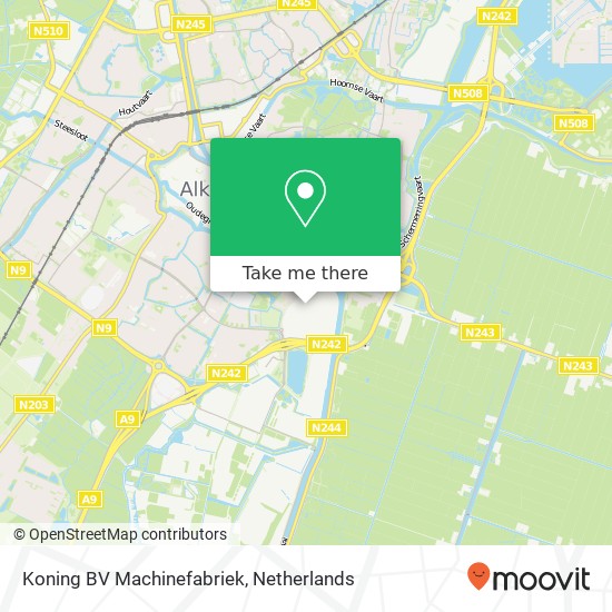 Koning BV Machinefabriek, Kitmanstraat 5 Karte