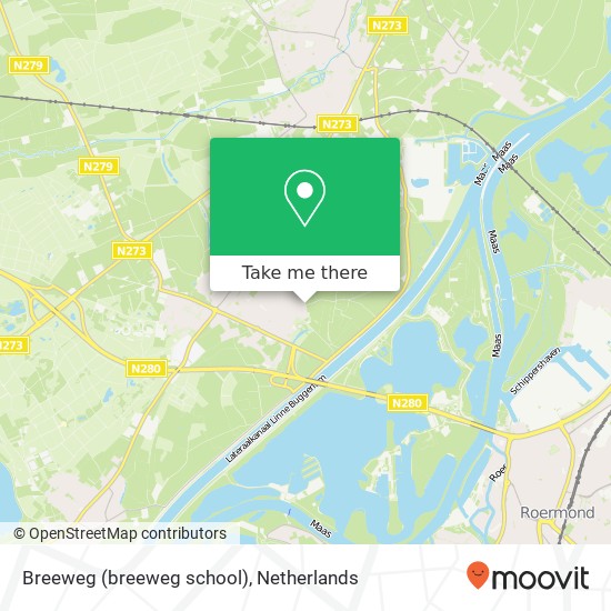 Breeweg (breeweg school), 6085 Horn map