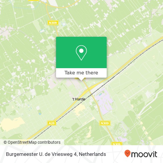 Burgemeester U. de Vriesweg 4, 8084 AS 't Harde map