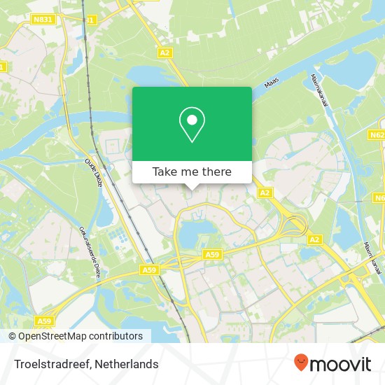 Troelstradreef, Troelstradreef, 5237 's-Hertogenbosch, Nederland map