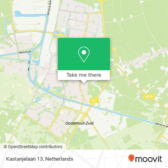 Kastanjelaan 13, 4902 RJ Oosterhout map