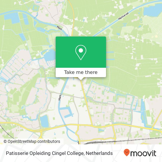 Patisserie Opleiding Cingel College, Terheijdenseweg map