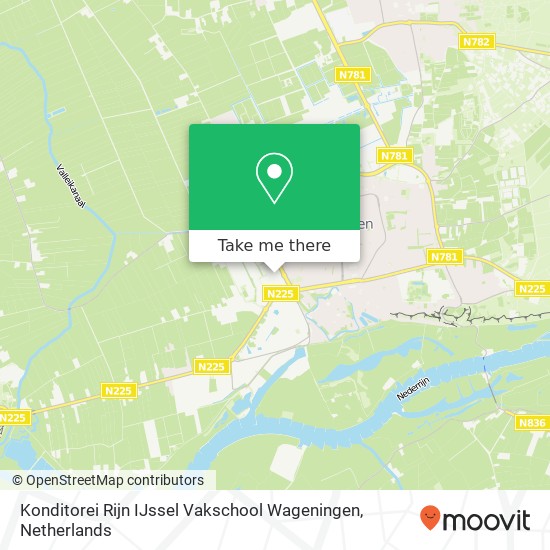 Konditorei Rijn IJssel Vakschool Wageningen, Marijkeweg 20 Karte