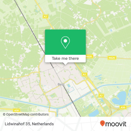 Lidwinahof 35, 5683 DR Best Karte