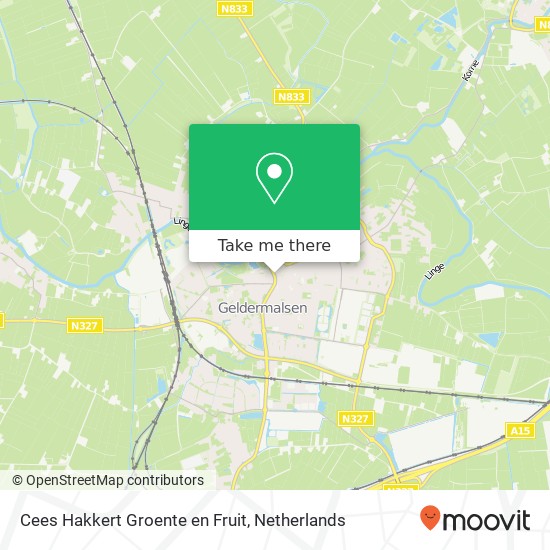 Cees Hakkert Groente en Fruit, Rijksstraatweg 14 map