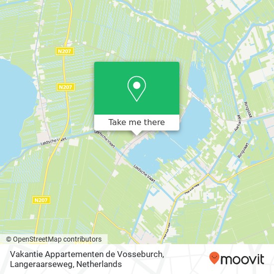 Vakantie Appartementen de Vosseburch, Langeraarseweg Karte