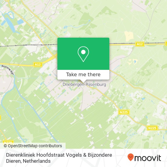 Dierenkliniek Hoofdstraat Vogels & Bijzondere Dieren, Hoofdstraat 121 map