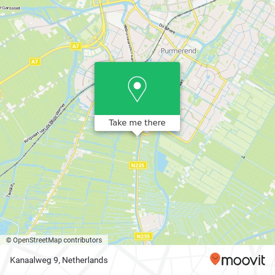 Kanaalweg 9, 1121 DN Landsmeer Karte