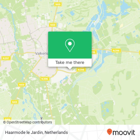 Haarmode le Jardin, Zeelberg 24 map