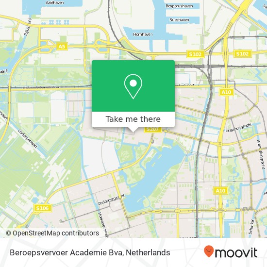 Beroepsvervoer Academie Bva, Burgemeester van Leeuwenlaan 7 map