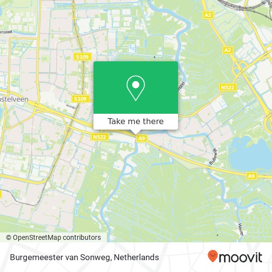 Burgemeester van Sonweg, 1184 Amstelveen map