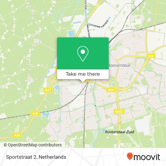 Sportstraat 2, 4708 AS Roosendaal map