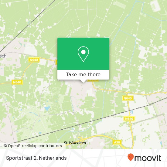 Sportstraat 2, 4741 BB Hoeven map