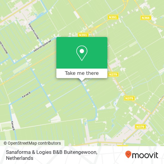 Sanaforma & Logies B&B Buitengewoon, Oude Schuttingkanaal Oz 73 Karte