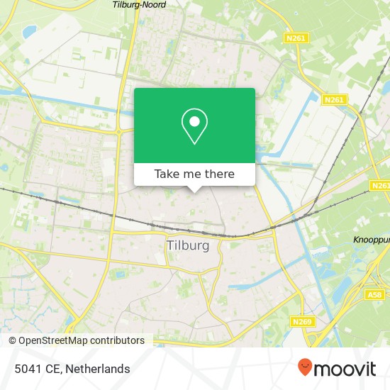 5041 CE, 5041 CE Tilburg, Nederland Karte