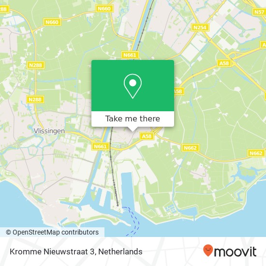 Kromme Nieuwstraat 3, 4388 EA Oost-Souburg Karte