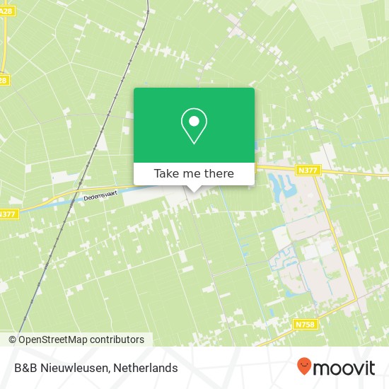 B&B Nieuwleusen, Meeleweg 58 map