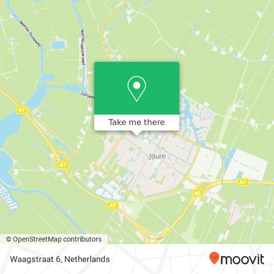 Waagstraat 6, 8501 BE Joure map