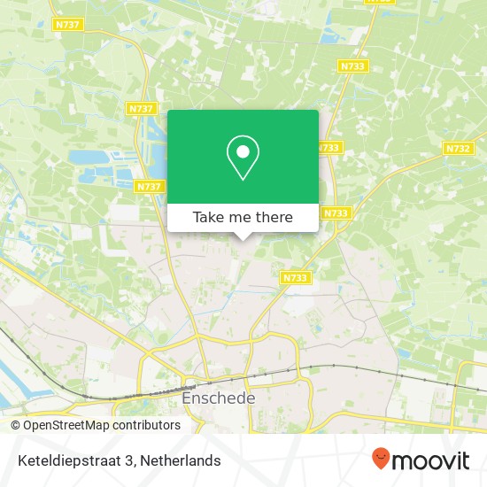 Keteldiepstraat 3, 7523 PK Enschede map