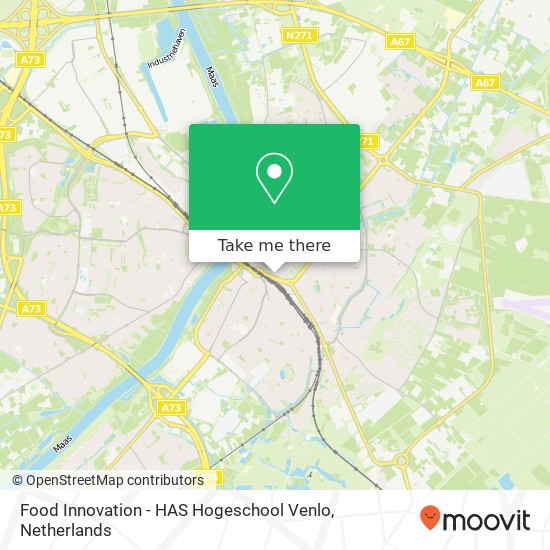Food Innovation - HAS Hogeschool Venlo, Spoorstraat 62 Karte