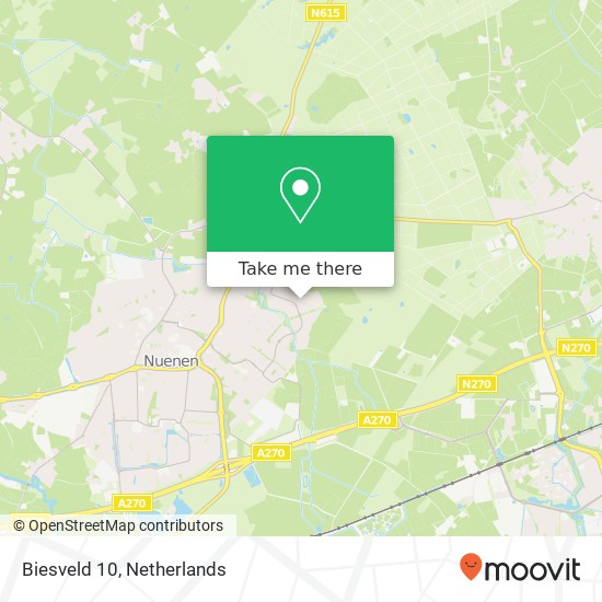 Biesveld 10, 5673 BN Nuenen map