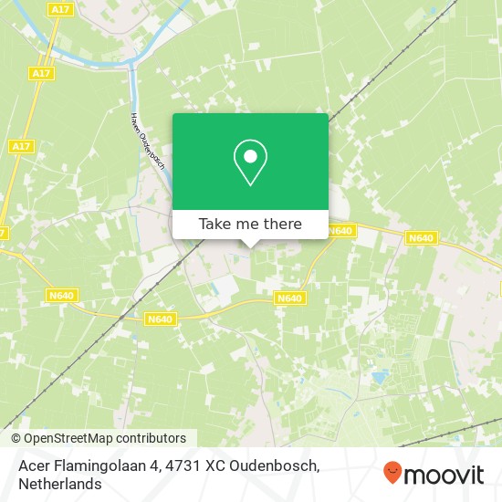 Acer Flamingolaan 4, 4731 XC Oudenbosch map