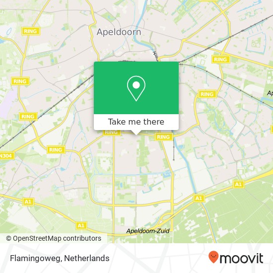 Flamingoweg, 7333 AH Apeldoorn map