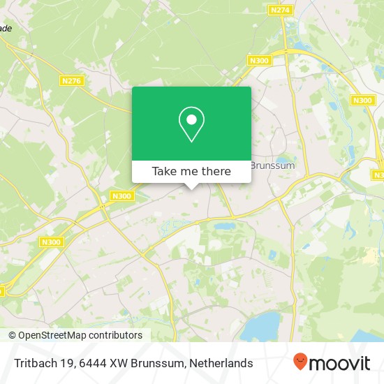 Tritbach 19, 6444 XW Brunssum Karte