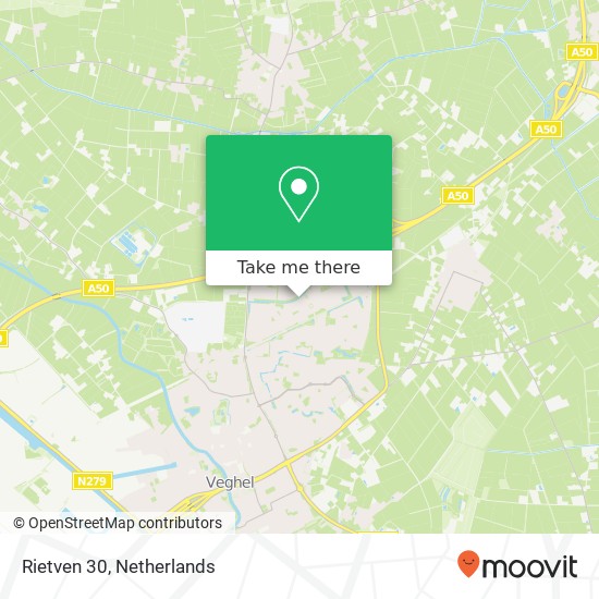 Rietven 30, 5464 PH Veghel map