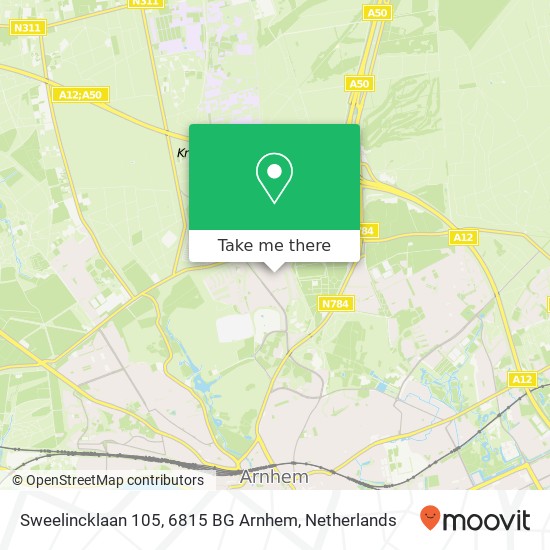 Sweelincklaan 105, 6815 BG Arnhem Karte