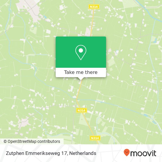 Zutphen Emmerikseweg 17, Zutphen Emmerikseweg 17, 7227 DG Toldijk, Nederland map