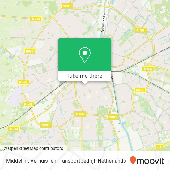 Middelink Verhuis- en Transportbedrijf, Adelaarslaan 24 map