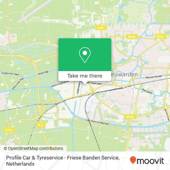 Profile Car & Tyreservice - Friese Banden Service, Snekertrekweg 83 map