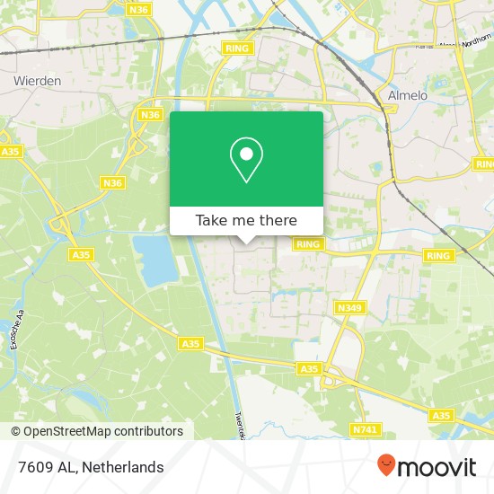 7609 AL, 7609 AL Almelo, Nederland map