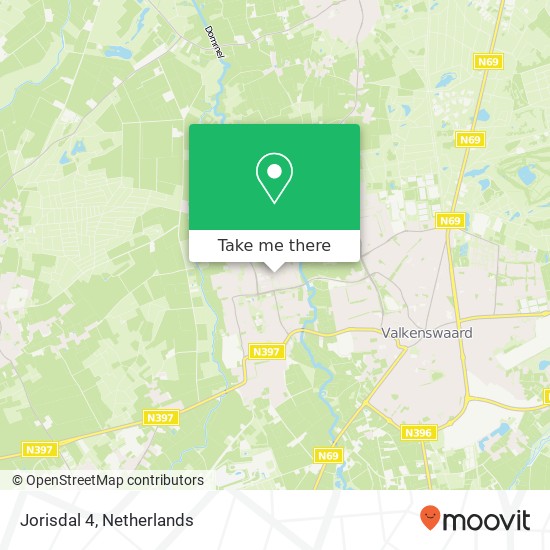 Jorisdal 4, Jorisdal 4, 5551 CN Valkenswaard, Nederland Karte