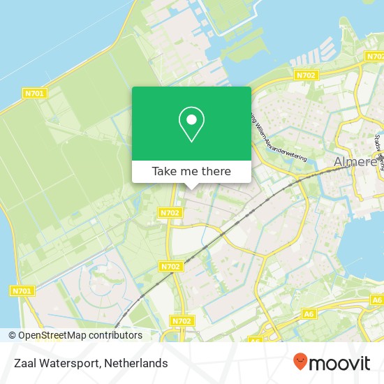 Zaal Watersport, Leonard Bernsteinstraat 19 map