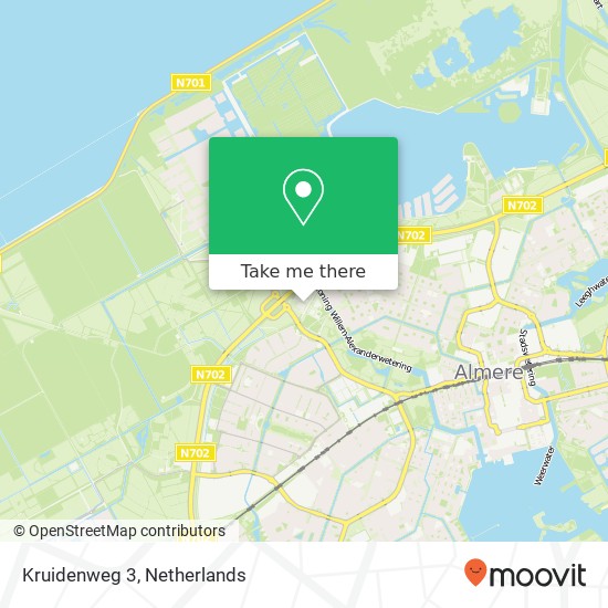 Kruidenweg 3, 1312 SR Almere-Stad Karte