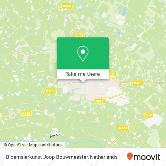 Bloemsierkunst Joop Bouwmeester, Borculoseweg 21 map