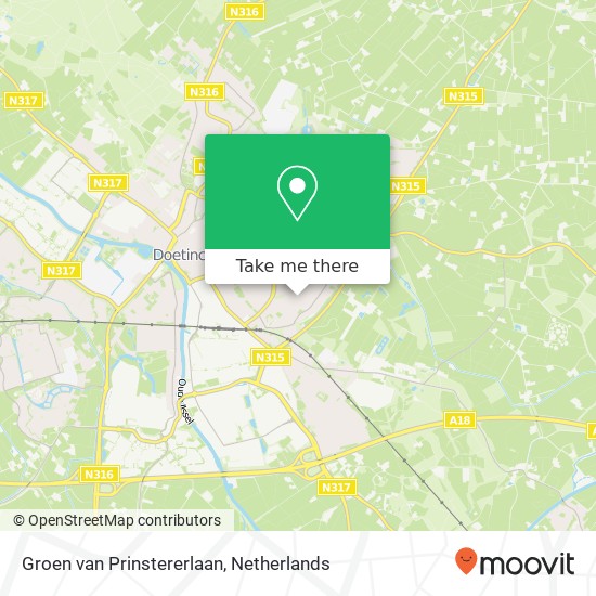 Groen van Prinstererlaan, 7003 Doetinchem map